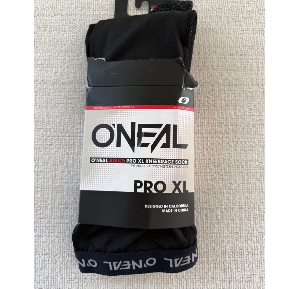 NWT O'Neal Pro XL Knee Brace Sock Mens Black Gorpecore Athletic Sporty Racing